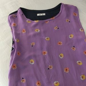 Madewell Medium Floral 100% Silk Top 74848